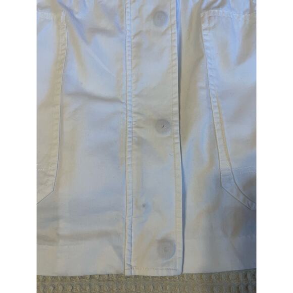 Woman Within Minimalist White Draw String Waist Zip & Snap Closure Vest 1X - Picture 12 of 12